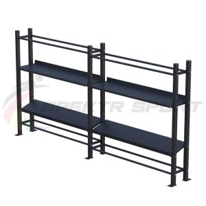 Купить Модульный стеллаж для гантелей, гирь и медболов 3780х430х1950 (2 секции) в Юрюзани 