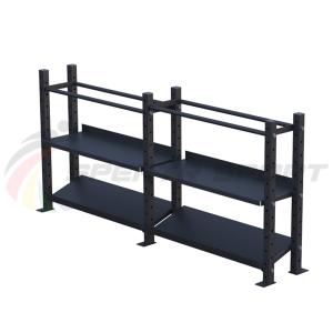Купить Модульный стеллаж для гантелей, гирь и медболов 3780х430х1200 (2 секции) в Юрюзани 