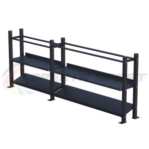 Купить Модульный стеллаж для гантелей, гирь и медболов 3180х430х1200 (2 секции) в Юрюзани 